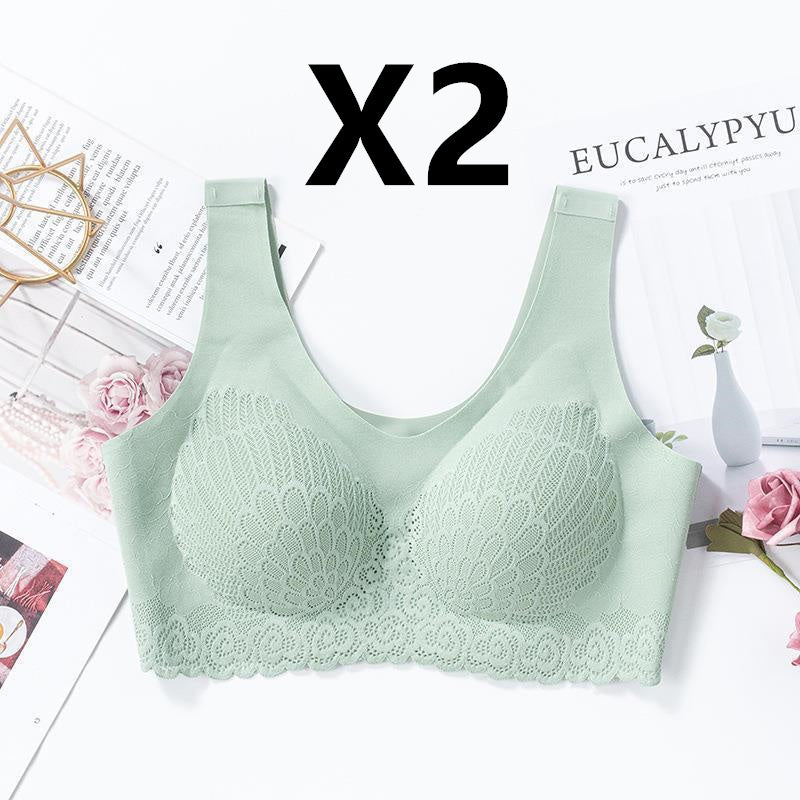 Wireless Lace Latex Bra