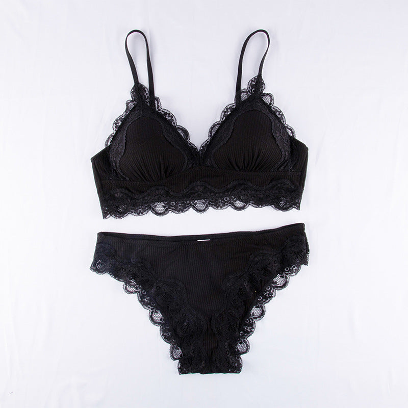 Elegant Lace Bra & Panties Set – Soft Comfort Lingerie