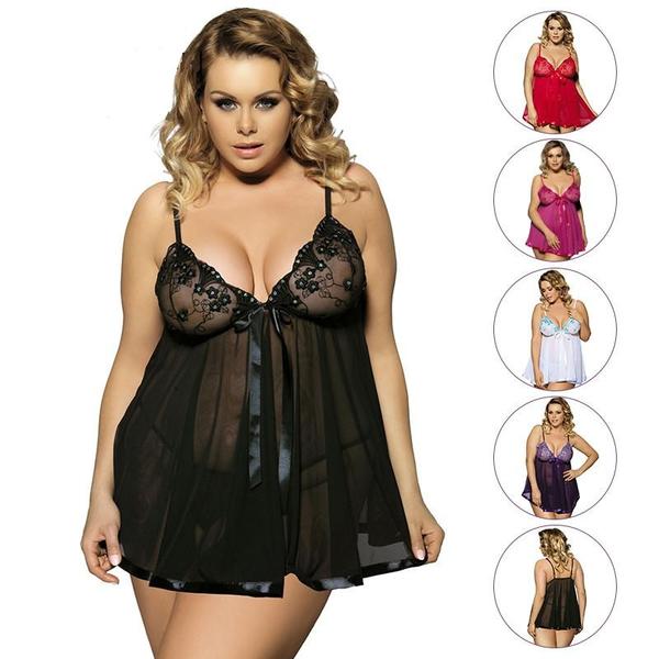 Plus Size Lace Nightgown