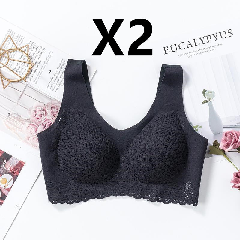 Wireless Lace Latex Bra