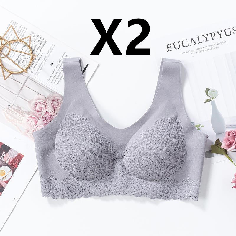 Wireless Lace Latex Bra