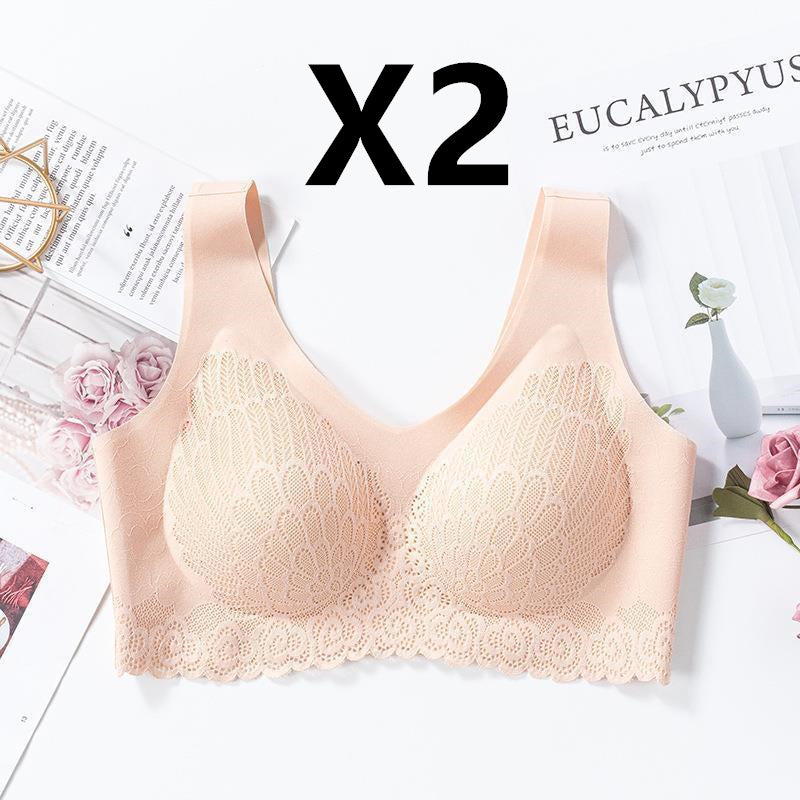 Wireless Lace Latex Bra