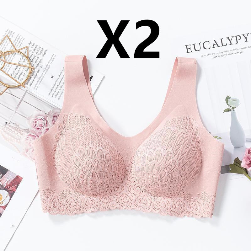 Wireless Lace Latex Bra