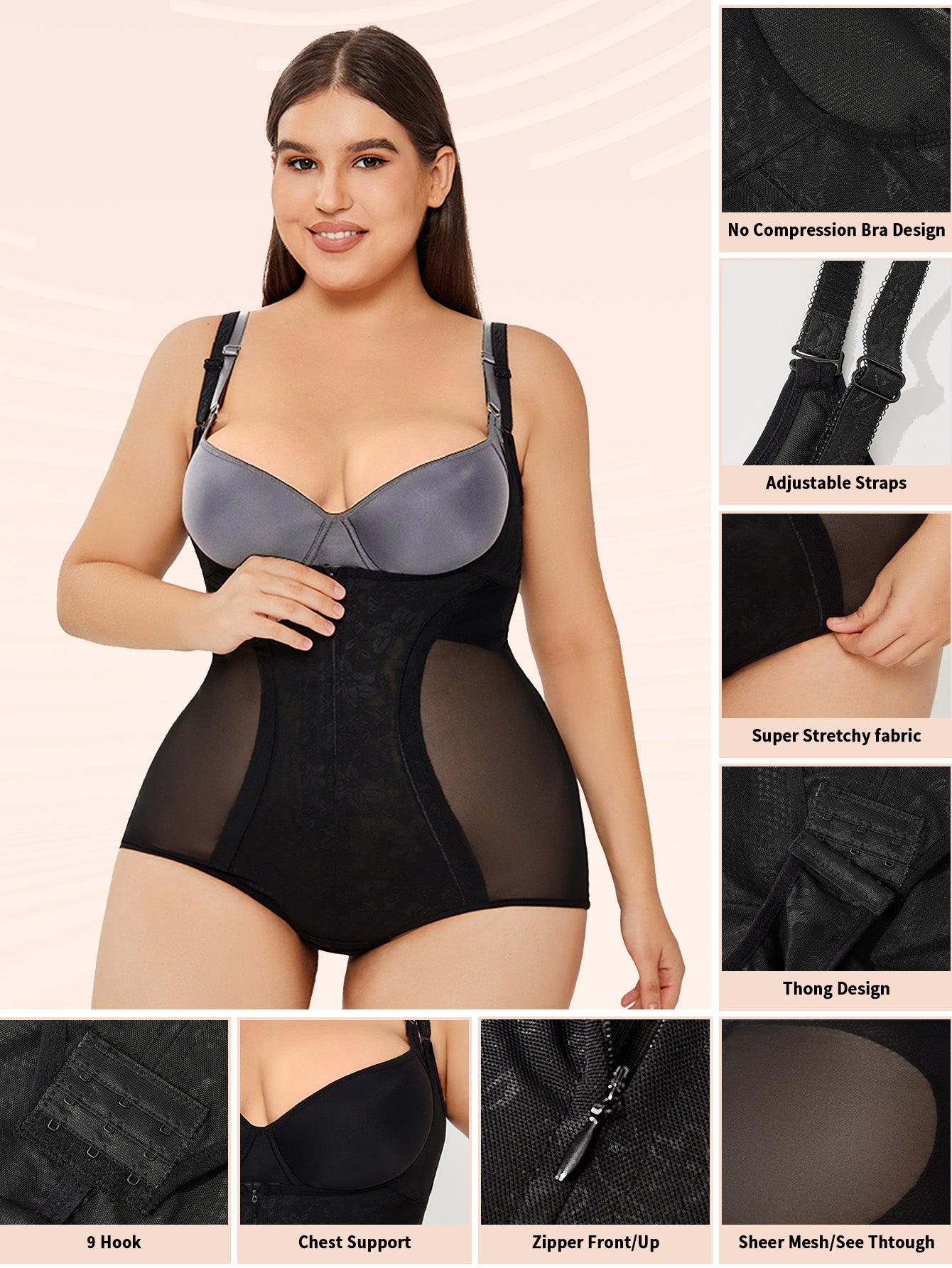 Plus Size Shaping Bodysuit